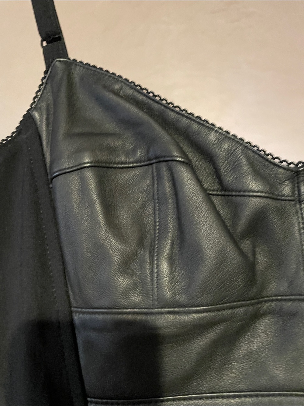 TICCI TONETTO Black Soft (real) Leather Bodycon Dress - Picture 7 of 10